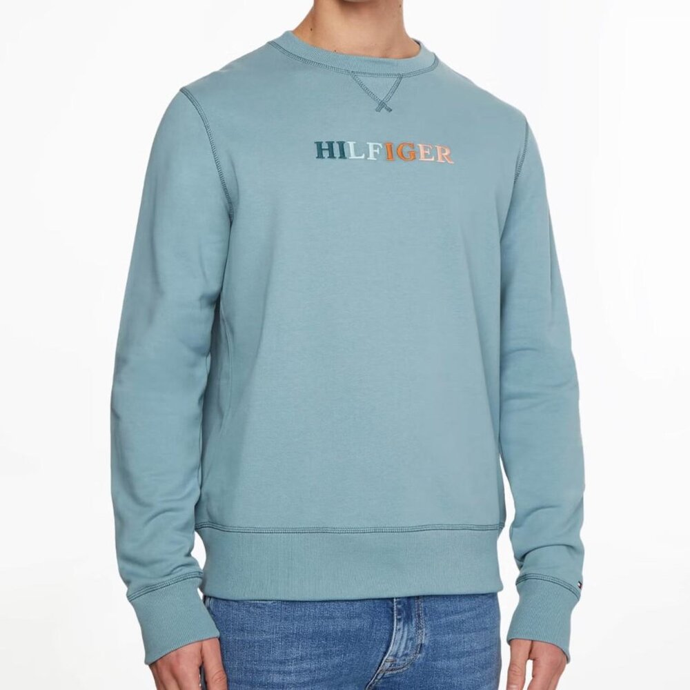 Tommy Hilfiger Rainbow Embroidery Unisex Cotton Sweatshirt